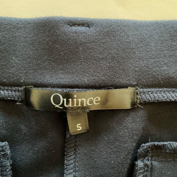 Quince Ultra Stretch Ponte Bootcut Pants Navy Womens S Quite Luxury 33” Inseam - Picture 5 of 11